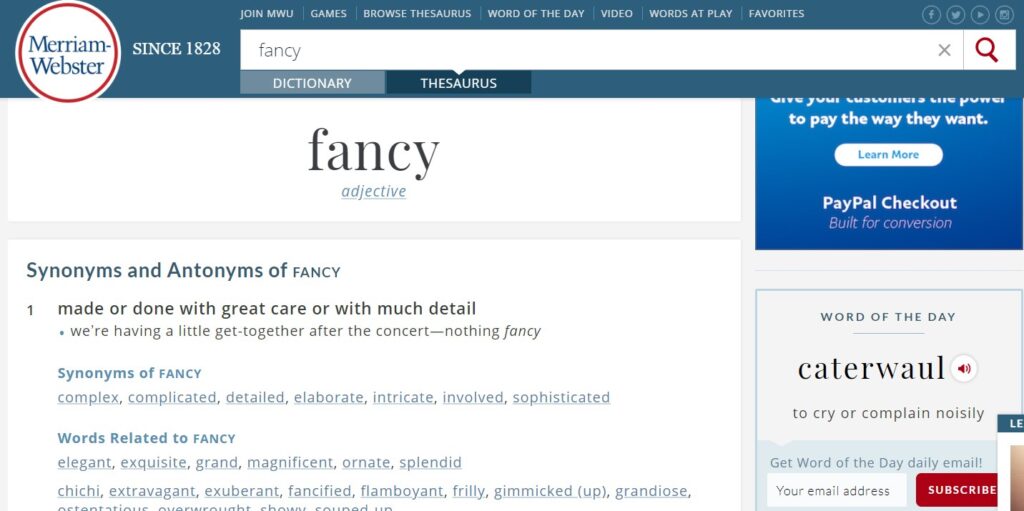 Find alternative words and phrases using Merriam-Webster's thesaurus