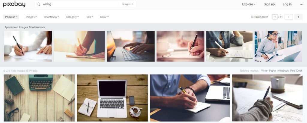Find stock photos for your online content on Pixabay